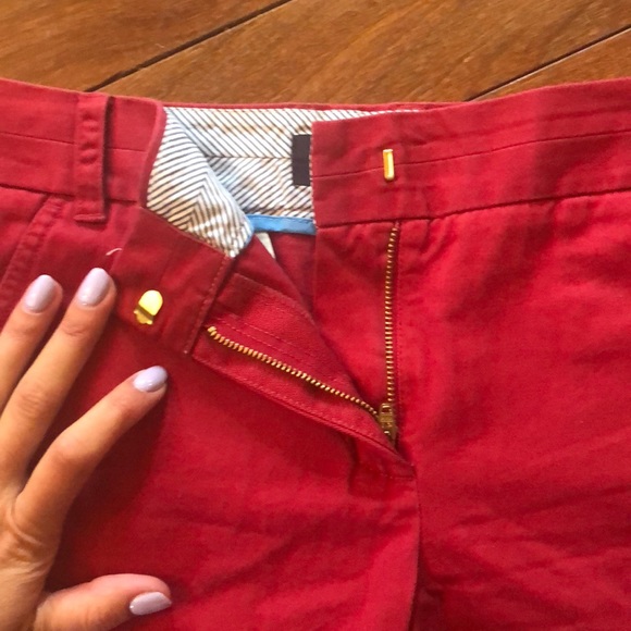 Red Jcrew chino shorts - Picture 2 of 4